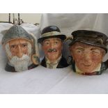 3 large Royal Doulton character jugs 'Paddy', 'The City Gent' (D6815),