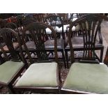 3 Mahogany oval backed dining chairs,