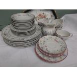 'Dianne' Japenese porcelain china tea and dinner plates (15 pieces) and a part Johnson Brothers