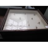 3 large glass table top display cabinets