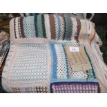 Hand woven patchwork bed cover