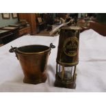 Brass miners lamp ex.