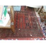 Decorative brown ground patterned carpet (116" x 80")