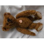 Steiff 'Johann' limited edition light brown mohair teddy bear (gold stud in ear)