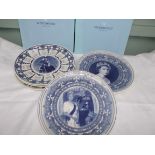 8 Wedgwood Royal Family/Calendar plates with original boxes