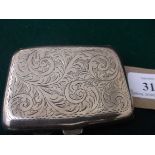 Silver cigarette case (Birmingham 1915)