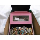 2 boxes of costume jewellery