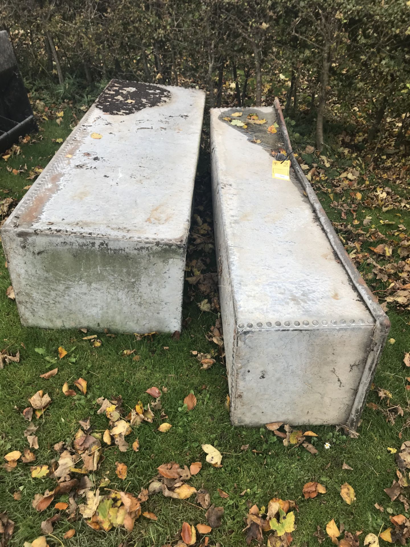 (X2) GALVANISED WATER TROUGHS