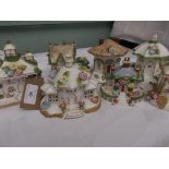 7 Coalport fine bone china cottage ornaments