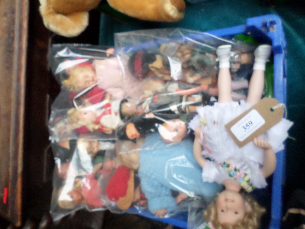 Large selection of miniature dolls