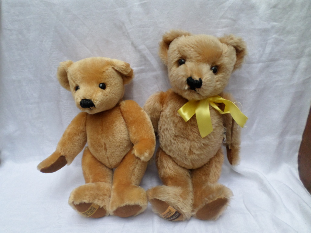 Merrythought (Hamleys label) limited edition light brown bear and another similar from the same