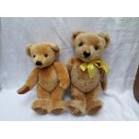 Merrythought (Hamleys label) limited edition light brown bear and another similar from the same