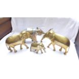 4 brass elephant ornaments incl.