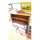 Nest of dark oak four open display shelves (43"wide)