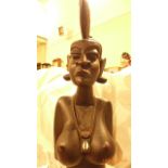 Black tribal figure of a mature female
