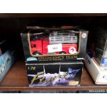 2 Matchbox mint models 'Emergency Team' fire engine series and a model of a boxed model of a US