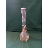 Decorative glass specimen vase with silver top (Birmingham 1902)