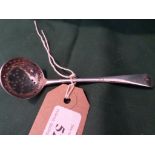 George III silver strainer ladle c.