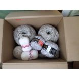 Box of various wools incl.