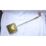 Brass long handled chestnut roaster