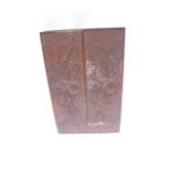 Miniature carved folding screen decorated floral sprays