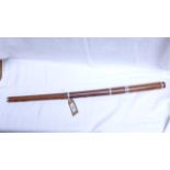 4 section wooden flute with plated collars