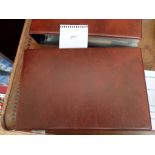 Brown folder containing 3 John Player cigarette card sets, Typhoo trade sets etc.