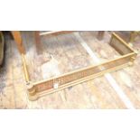 Brass fire kerb with raised pierced gallery (31" wide)