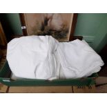 Large box of bed linen