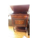 Inlaid former gramophone cabinet,