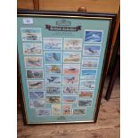Framed 50th anniversary Shuttleworth Trust collection of Castella British Aviation collector's