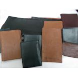 Selection of leather wallets, notebook holders etc.