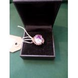 Amethyst solitaire (size R) in presentation box