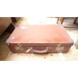 Travelling case and a small oak stool table