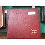 Maroon postcard album of about 320 asstd.