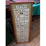 Framed set of Players cigarette 50 card breeds of chickens in decorative rectangular frame