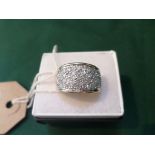 Pave set diamond ring approx 1.