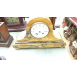 Most unusual mantleclock in decorative mottled marble case,