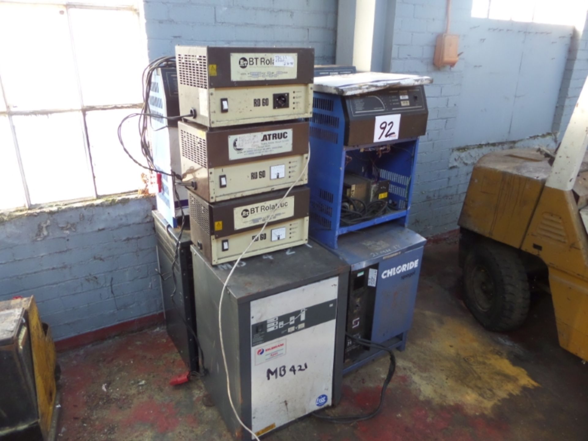 X10 ELECTRIC FORKLIFT CHARGERS, VARIOUS MAKES