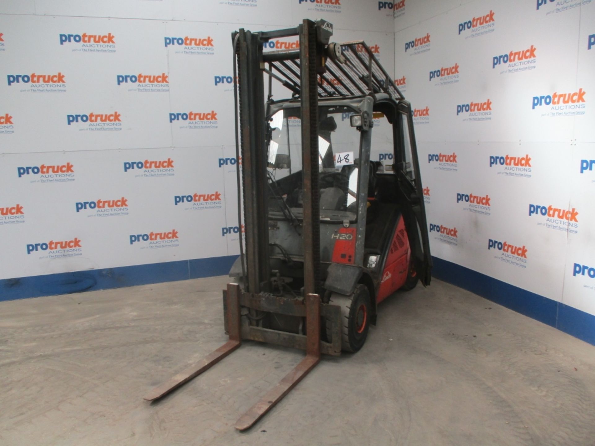 LINDE H20D-01 Plant Diesel - VIN: H2X392A01581 - Year: 2010 - 9,662 Hours - 4M Duplex Forklift, R.