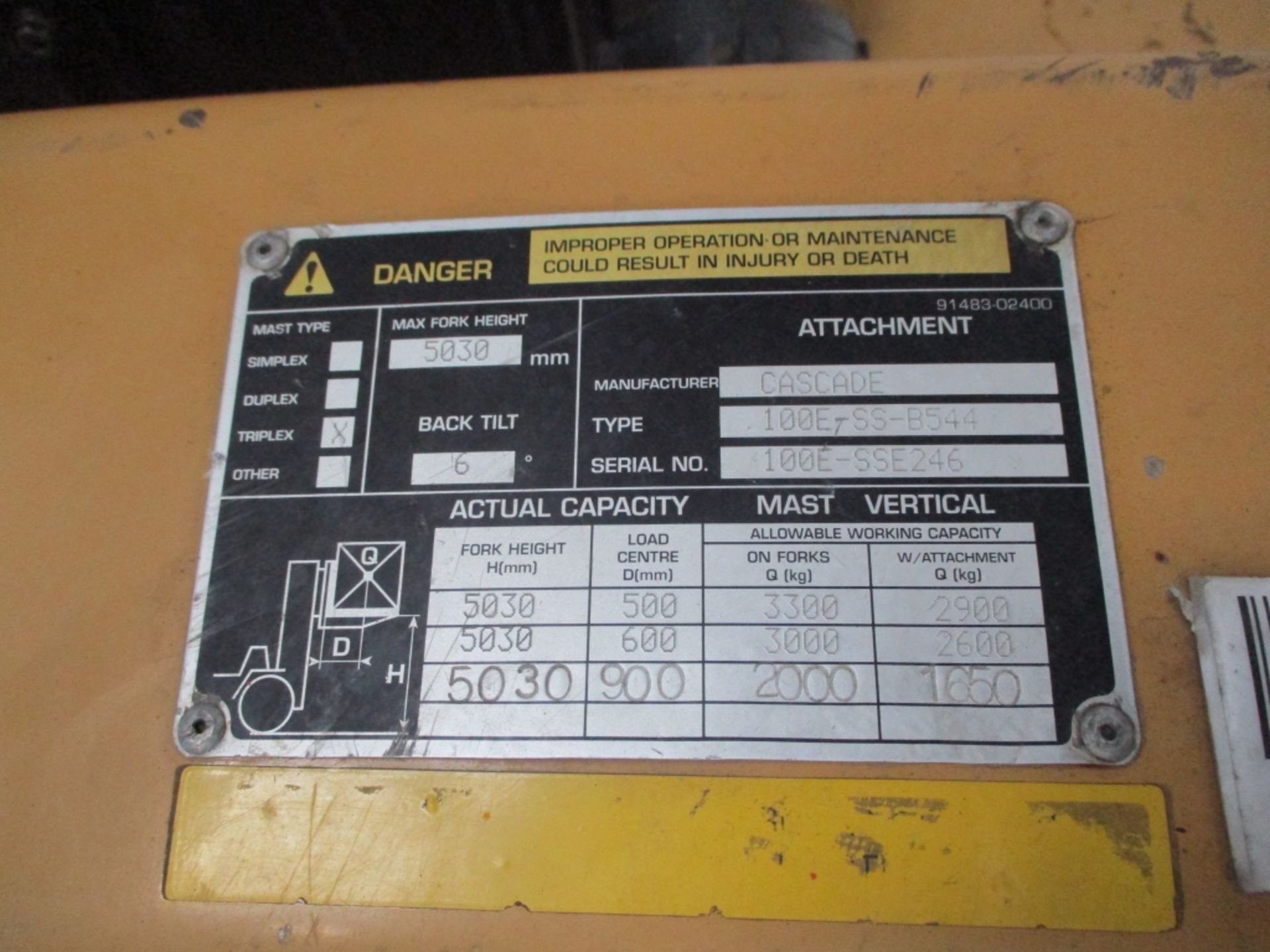 CATERPILLAR GP35K Plant LPG / CNG - VIN: ET13D65099 - Year: 2001 - 9,629 Hours - 5.3M Triplex - Image 7 of 8