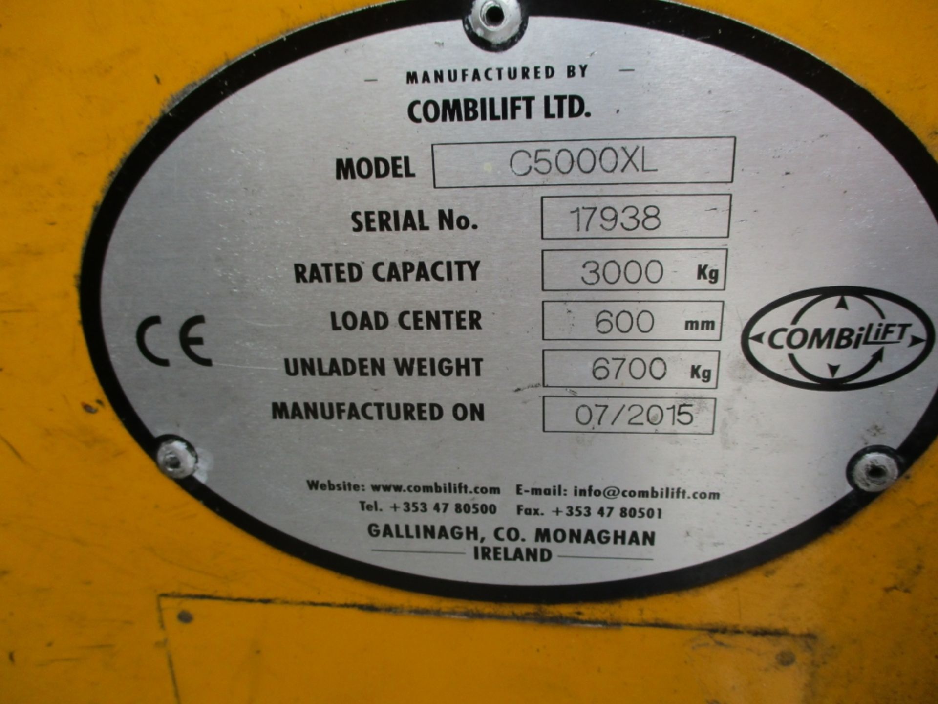 COMBI C5000XL Plant LPG / CNG - VIN: 17938 - Year: 2015 - 15,448 Hours - Duplex Combiloader, R.D. - Image 4 of 7