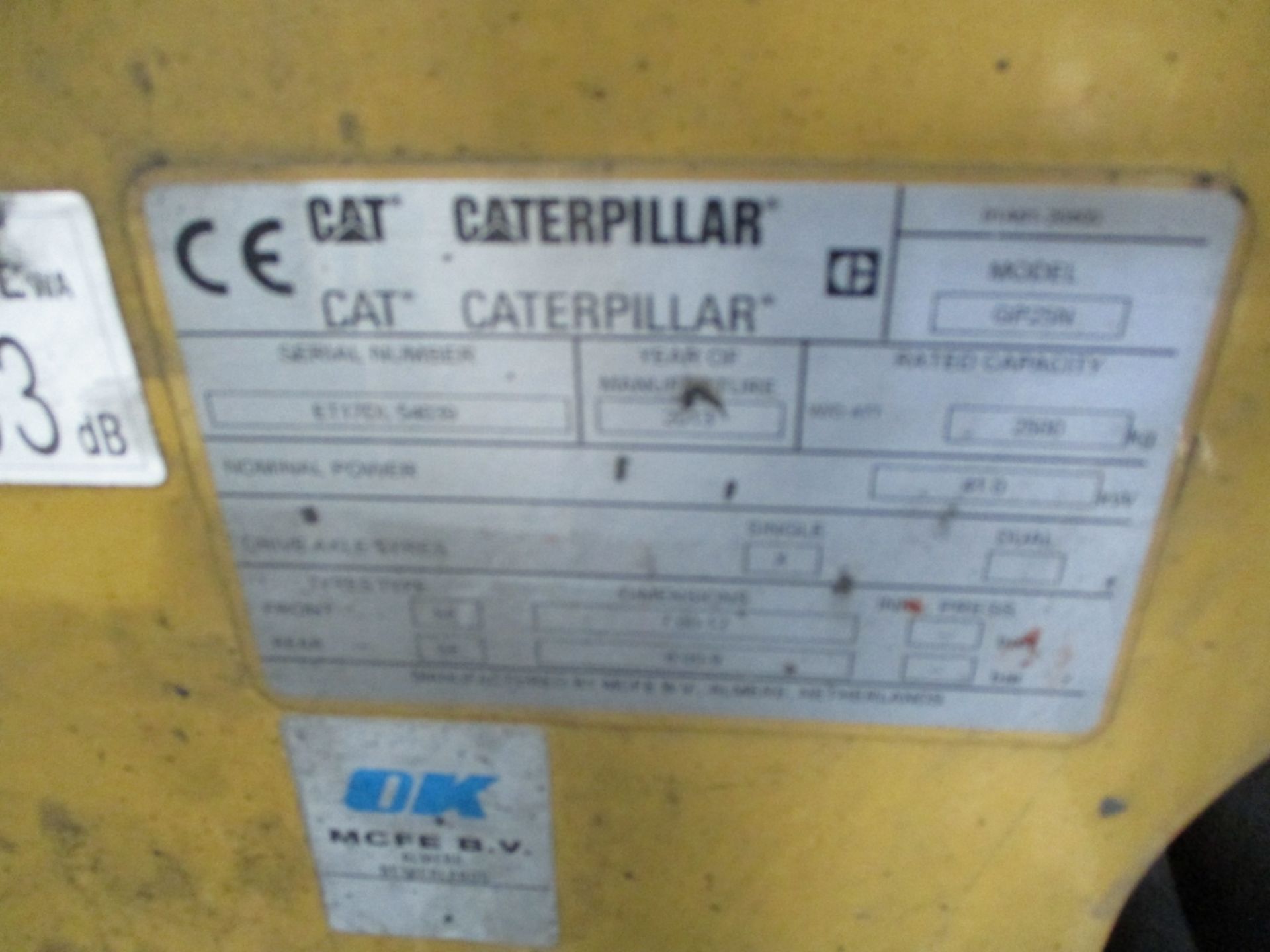 CATERPILLAR GP25N Plant LPG / CNG - VIN: ET17DL54039 - Year: 2013 - 9,510 Hours - 4.75M Triplex - Image 3 of 9