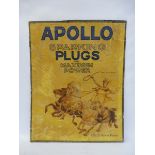 An early Apollo Sparking Plugs pictorial showcard 'Apollo God of Power', 18 1/2 x 23 1/2".
