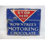 A rarely seen Rowntree's Motoring Chocolate double sided enamel sign, 20 x 16".