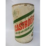 A Castrolite five gallon drum.