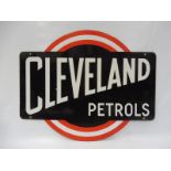 A Cleveland Petrols double sided enamel sign in superb condition. This sign hung for years in the