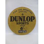 A Dunlop Sports 'for the sporting cyclist' circular showcard, 24" diameter.