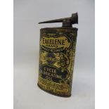 An early version Excelene Brand Cycle Lubricating Oil oval can in good condition.