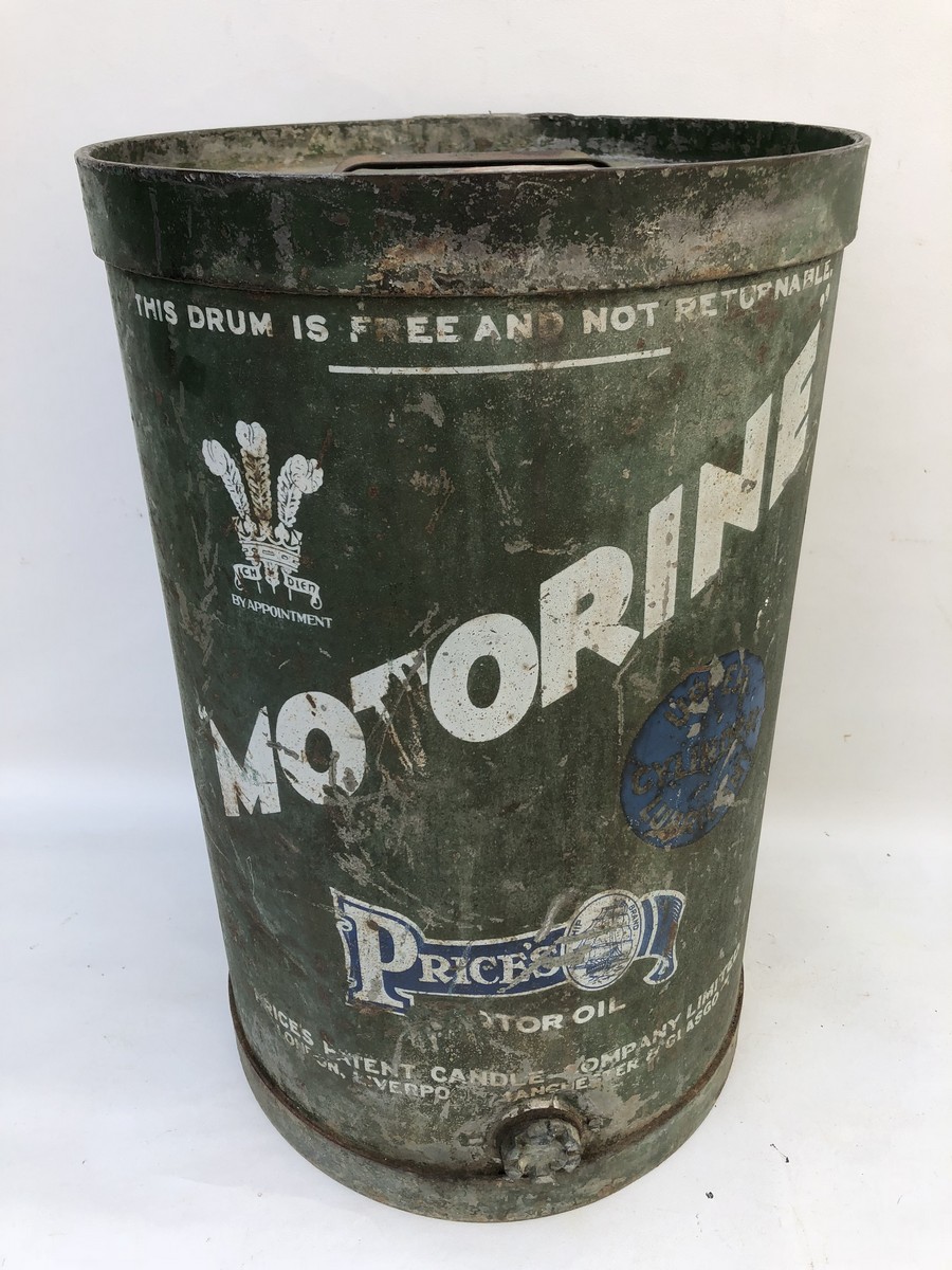 A Price's Motorine five gallon drum.